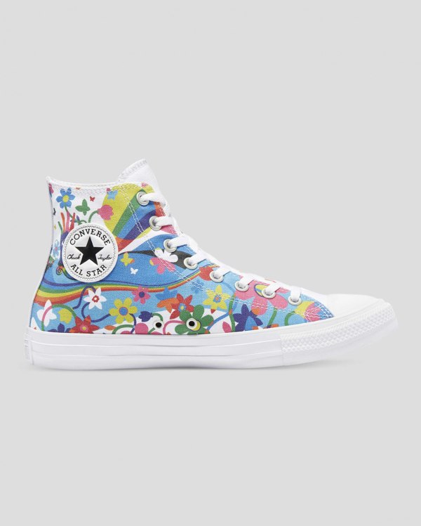 Converse Chuck Taylor All Star Pride Flerfarvede Sko Danmark - Converse Høje Sneakers Herre - 31047D